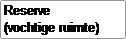 Tekstvak: Reserve 
(vochtige ruimte)